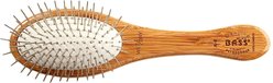 Bass Brushes Style & Detangle Dog & Cat Oval Brush, Bamboo-Dark Finish, Small slide 2 of 5