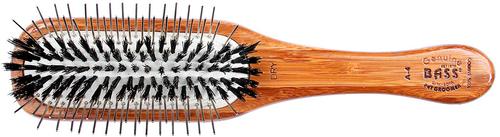 Show full view: Bass Brushes The Hybrid Dog & Cat Groomer Paddle Brush, Bamboo-Dark Finish, Medium slide 2 of 7