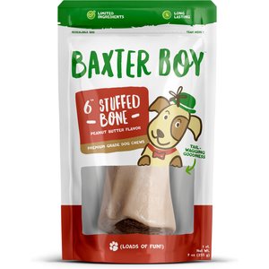 Baxter Boy 5 to 6-in Stuffed Marrow Bone Filled with Peanut Butter Flavor Dog Bone, Large