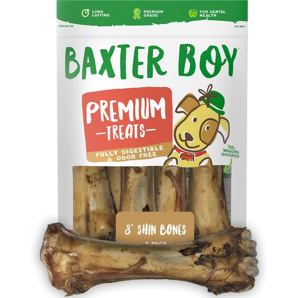 Baxter Boy Premium Beef Knuckle Bone Dog Treats, 2 count