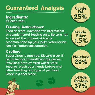 Show full view: Baxter Boy Chicken Feet Natural Dog Chew Treats, 20 count slide 6 of 9