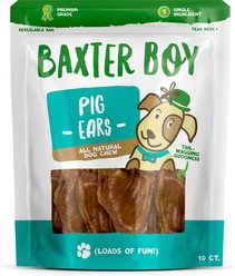 Baxter Boy Half Pig Ear Natural Dog Chew Treat, 10 count