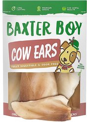 Baxter Boy Natural Cow Ears Dog Treats, 15 count