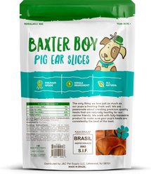 Baxter Boy Pig Ear Slices Natural Dog Chew Treats, 8-oz bag slide 2 of 7