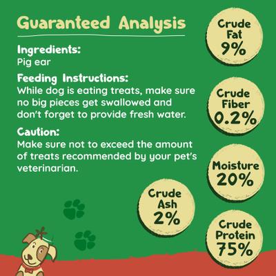 Show full view: Baxter Boy Pig Ear Slices Natural Dog Chew Treats, 8-oz bag slide 6 of 8