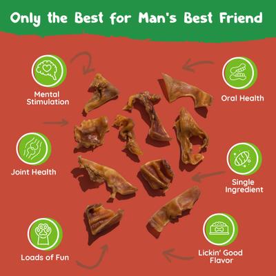 Show full view: Baxter Boy Pig Ear Slices Natural Dog Chew Treats, 8-oz bag slide 4 of 8