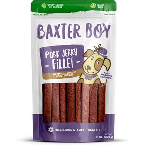 Baxter Boy Pork Grain-Free Jerky Dog Treats, 8-oz bag