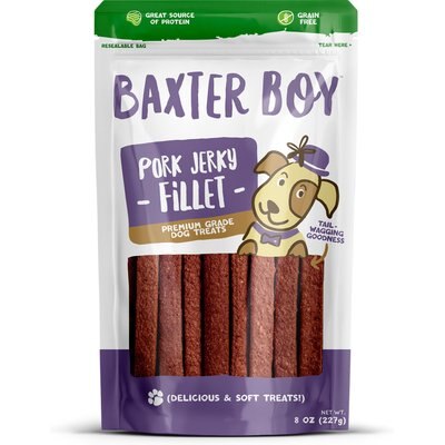 Baxter Boy Baxter Boy Pork Grain-Free Jerky Dog Treats, 8-oz bag