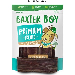 Baxter Boy Premium Beef Gullet Jerky 6" Dog Treats, 10 count