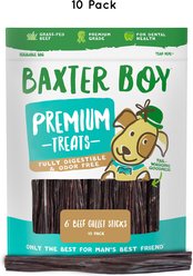 Baxter Boy Premium Beef Gullet Sticks 6" Dog Treats, 10 count