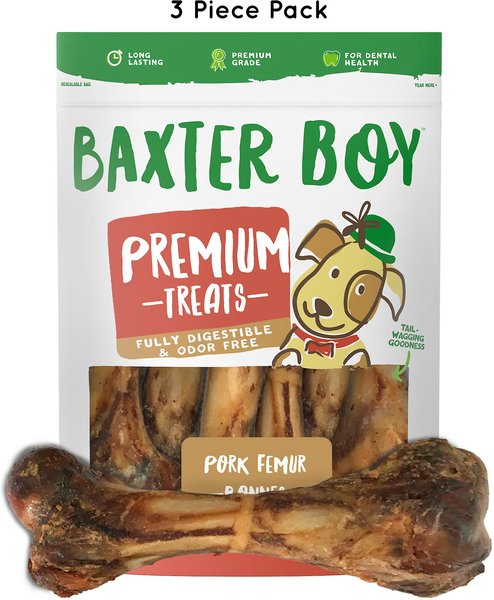 Platinum Pet Treats Pork Femur Bone Dog Treats, 3 count