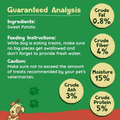 Show full view: Baxter Boy Sweet Potato Grain-Free Natural Dog Chew Treats, 14-oz bag slide 6 of 8