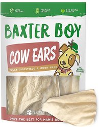 Baxter Boy White Cow Ears Dog Treats, 15 count