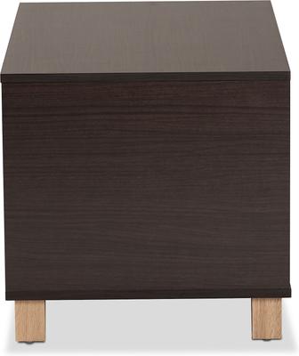 Show full view: Baxton Studio Anson Cat Litter Box Cover House, Dark Brown & Oak slide 4 of 8