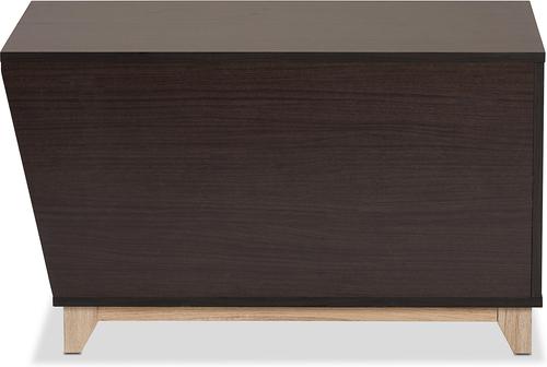 Show full view: Baxton Studio Anson Cat Litter Box Cover House, Dark Brown & Oak slide 5 of 8