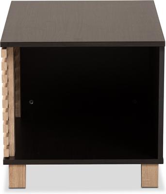Show full view: Baxton Studio Anson Cat Litter Box Cover House, Dark Brown & Oak slide 6 of 8