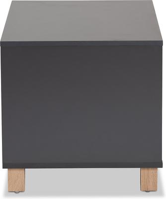 Show full view: Baxton Studio Anson Cat Litter Box Cover House, Dark Grey & Oak slide 7 of 9