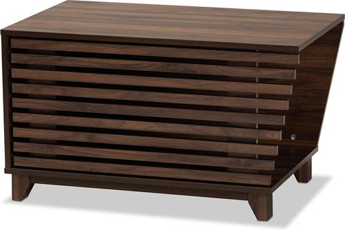 Show full view: Baxton Studio Anson Cat Litter Box Cover House, Walnut Brown slide 2 of 8