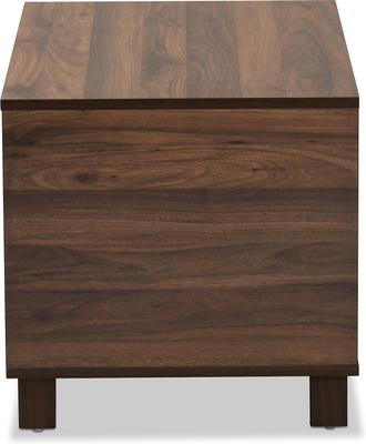 Show full view: Baxton Studio Anson Cat Litter Box Cover House, Walnut Brown slide 4 of 8