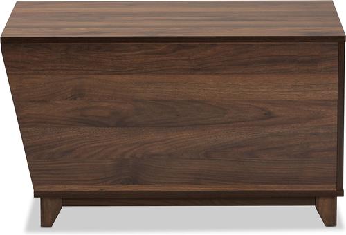 Show full view: Baxton Studio Anson Cat Litter Box Cover House, Walnut Brown slide 5 of 8