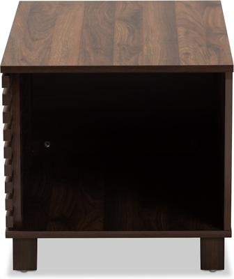 Show full view: Baxton Studio Anson Cat Litter Box Cover House, Walnut Brown slide 6 of 8