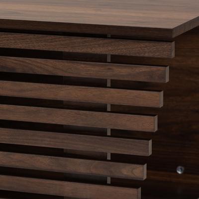 Show full view: Baxton Studio Anson Cat Litter Box Cover House, Walnut Brown slide 7 of 8