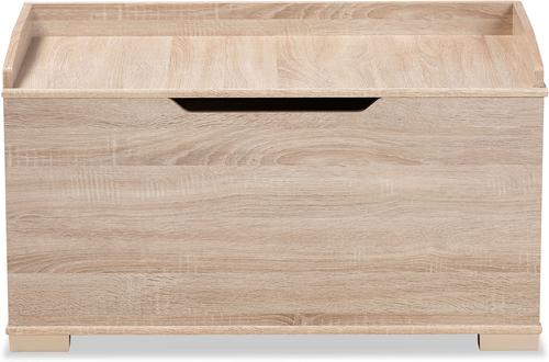 Show full view: Baxton Studio Cambrie Cat Litter Box Cover House, Oak slide 4 of 7