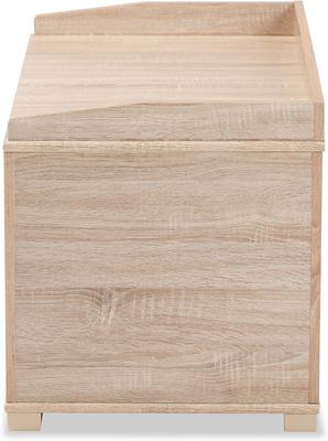 Show full view: Baxton Studio Cambrie Cat Litter Box Cover House, Oak slide 7 of 7
