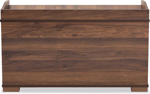 Show full view: Baxton Studio Cambrie Cat Litter Box Cover House, Walnut Brown slide 6 of 7