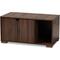 Show in main carousel: Baxton Studio Elie 2-Door Cat Litter Box Cover House, Walnut slide 3 of 10