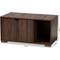 Show in main carousel: Baxton Studio Elie 2-Door Cat Litter Box Cover House, Walnut slide 9 of 10