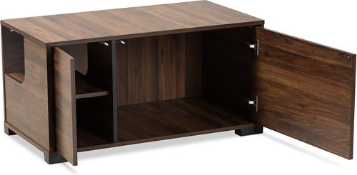 Show full view: Baxton Studio Vere 2-Door Cat Litter Box Cover House slide 4 of 9