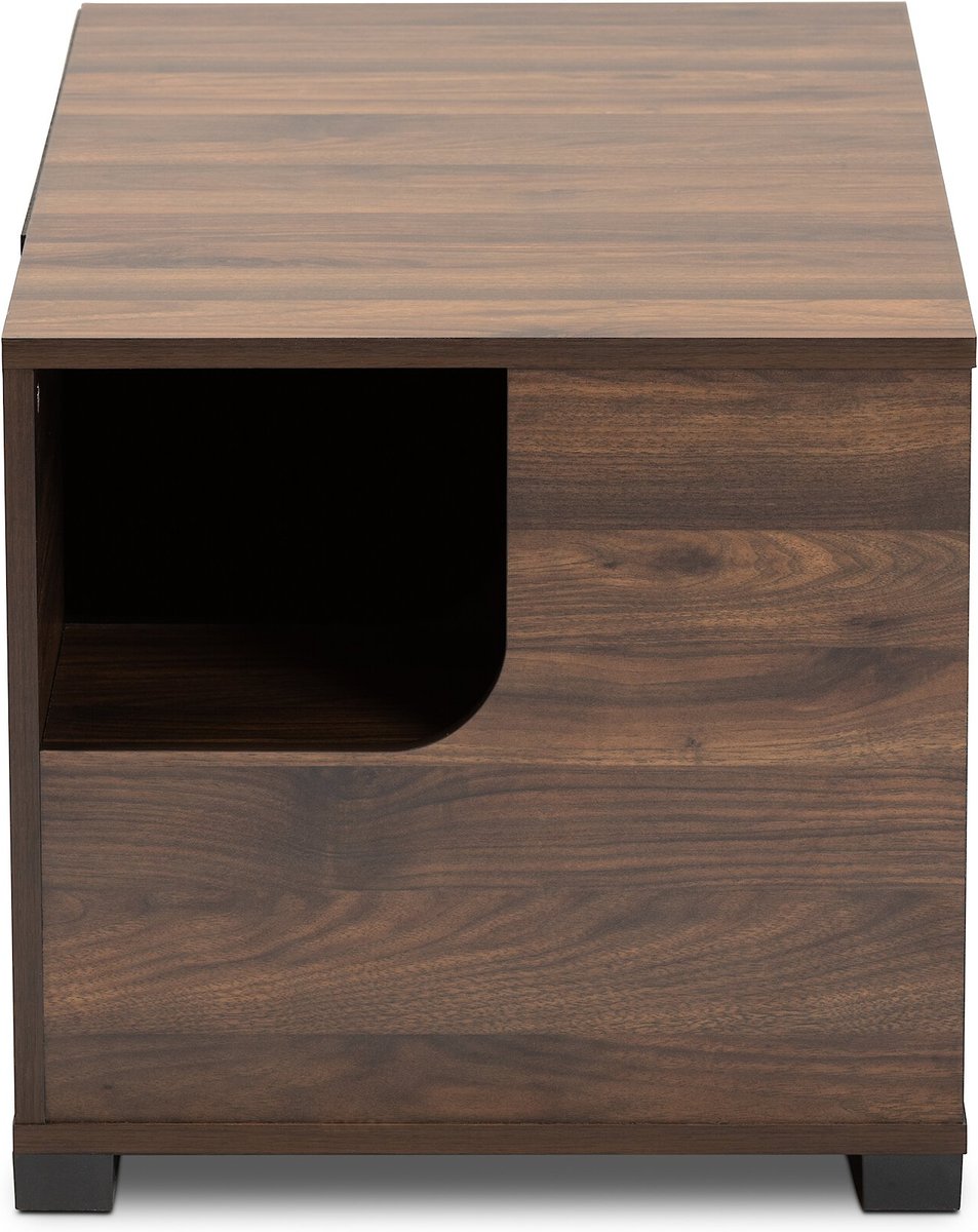 Baxton Studio Kean Wood Cat Litter Box Cover House
