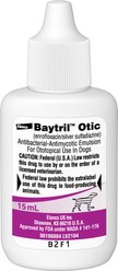 Baytril (Enrofloxacin / Silver Sulfadiazine) Otic Solution for Dogs, 15-mL