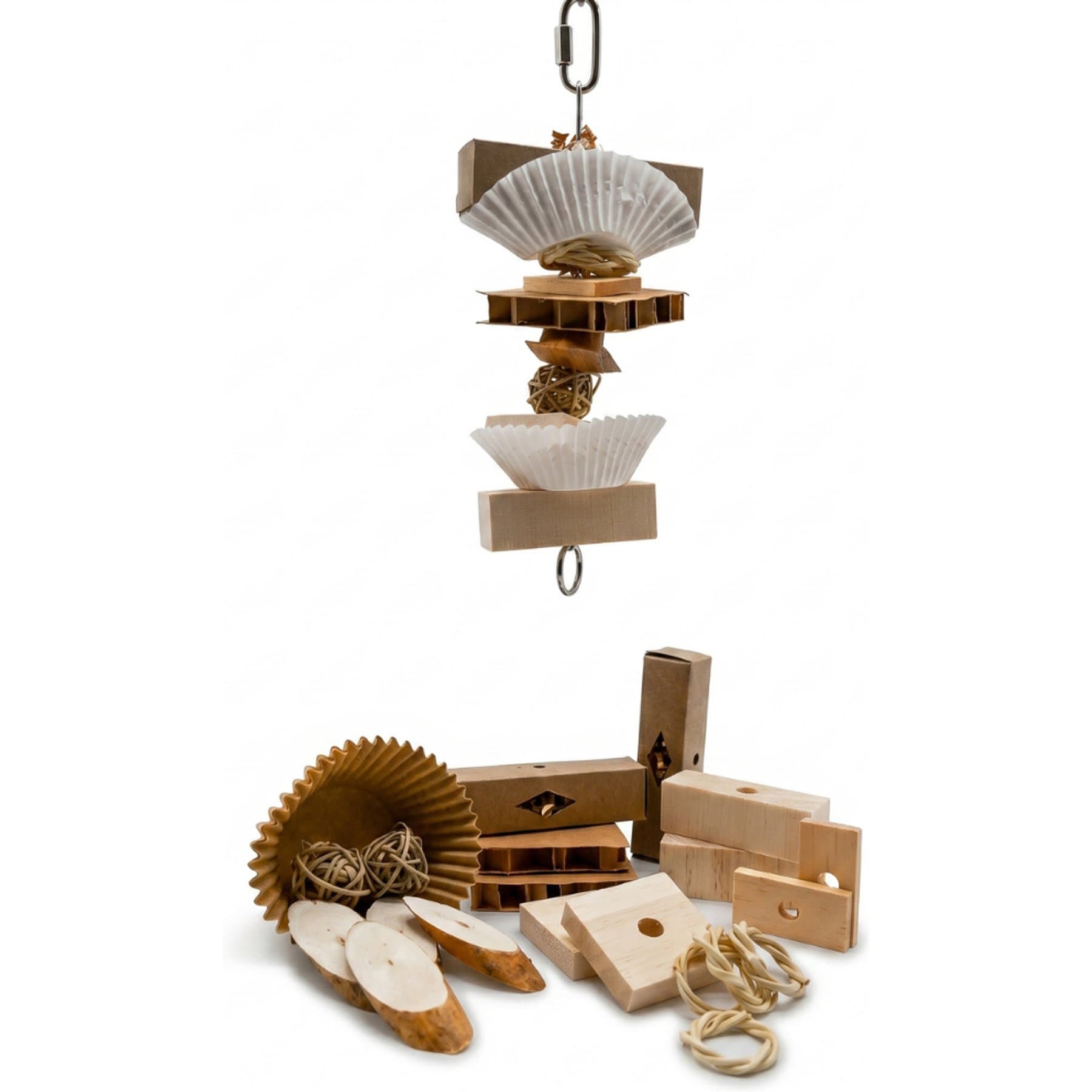 Beaktivity Bitsy Beak Bird Toy, Natural