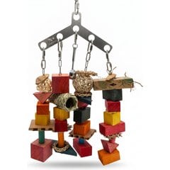 Beaktivity Boomerang Bird Toy Base, Multicolored Wood, X-Large