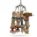 Beaktivity Boomerang Bird Toy Base, Natural Soft Wood, Medium