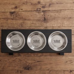 Bearwood Essentials Farmhouse 3-Bowl Elevated Dog Feeder, Ebony, Medium slide 2 of 9