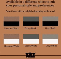 Bearwood Essentials Farmhouse Elevated Dog Feeder, Chestnut/White, Medium slide 2 of 8