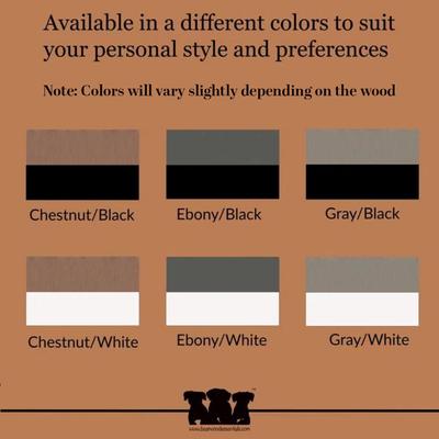 Show full view: Bearwood Essentials Farmhouse Elevated Dog Feeder, Ebony/White, Small slide 8 of 10