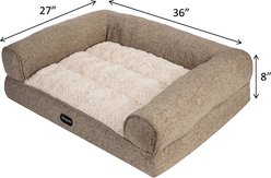 Beautyrest Luxe Lounger Cat & Dog Bed, Tan, Large slide 2 of 6
