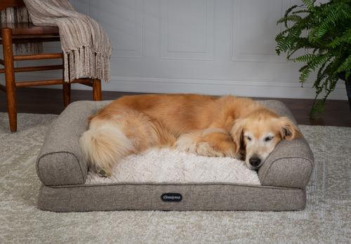 Show full view: Beautyrest Luxe Lounger Cat & Dog Bed, Tan, X-Large slide 2 of 3