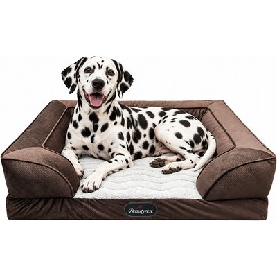 Beautyrest Beautyrest Supreme Comfort Couch Dog & Cat Bed, Brown, Large