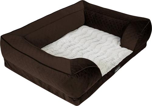 Show full view: Beautyrest Supreme Comfort Couch Dog & Cat Bed, Brown, Large slide 2 of 5