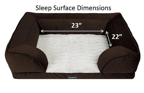 Show full view: Beautyrest Supreme Comfort Couch Dog & Cat Bed, Brown, Large slide 3 of 5