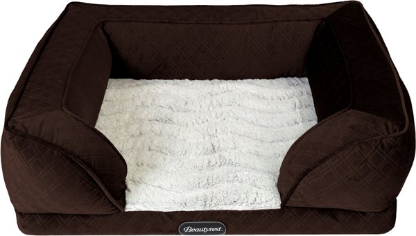 Show full view: Beautyrest Supreme Comfort Couch Dog & Cat Bed, Brown, Medium slide 1 of 5