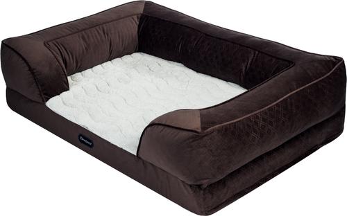 Show full view: Beautyrest Supreme Comfort Couch Dog & Cat Bed, Brown, X-Large slide 2 of 6