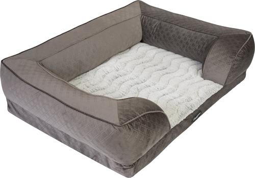 Show full view: Beautyrest Supreme Comfort Couch Dog & Cat Bed, Gray, Large slide 4 of 8
