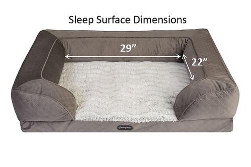 Show full view: Beautyrest Supreme Comfort Couch Dog & Cat Bed, Gray, X-Large slide 4 of 6