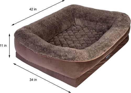Show full view: Beautyrest Ultra Plush Cuddler Dog & Cat Bed, Brown, Large slide 4 of 7